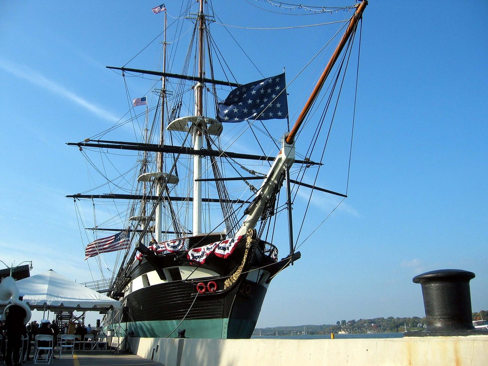 USS Constellation Docks at U.S. Naval Academy
