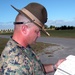 Marine Chief Warrant Officer Reviews Target Data at Parris Island