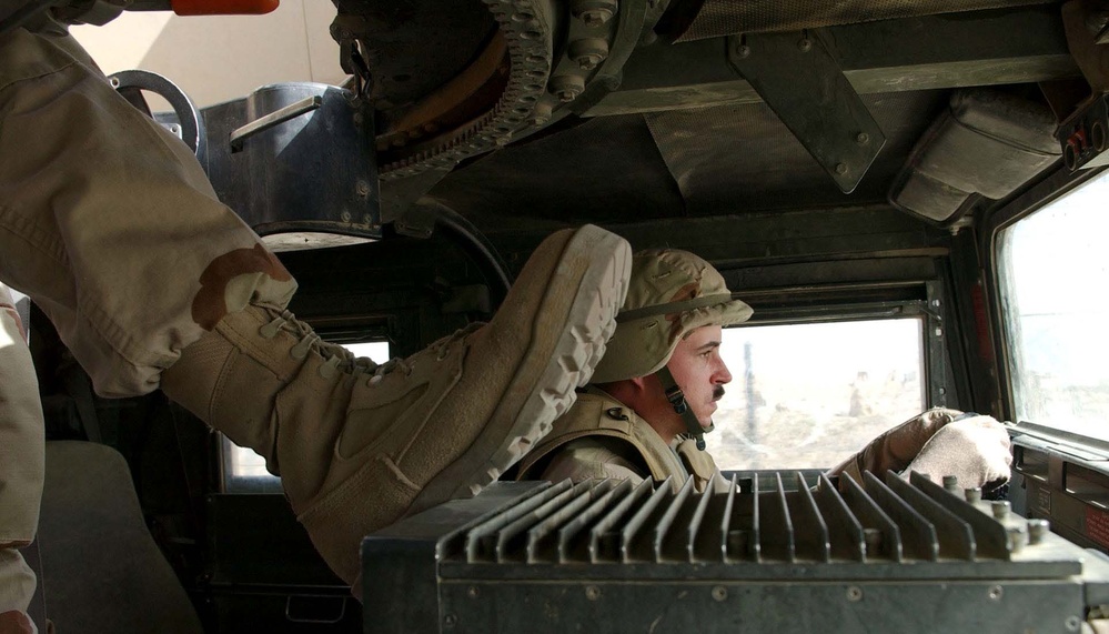 Air Force Security Forces Patrol Bagram Air Base in Afghanistan