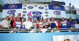 Kevin Harvick's Team Celebrates Ford 300 Busch Series Victory at Homestead-Miami Speedway