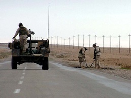 Engineers Secure Main Supply Route, Check for Explosives