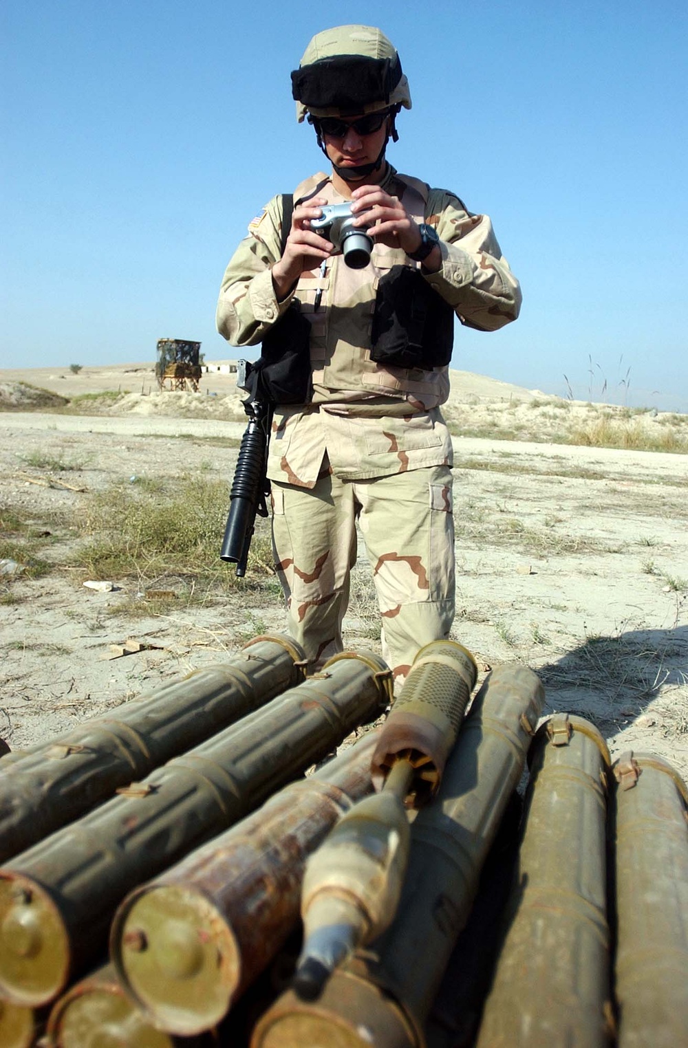 EOD Technician Documents Weapons Cache for Controlled Detonation