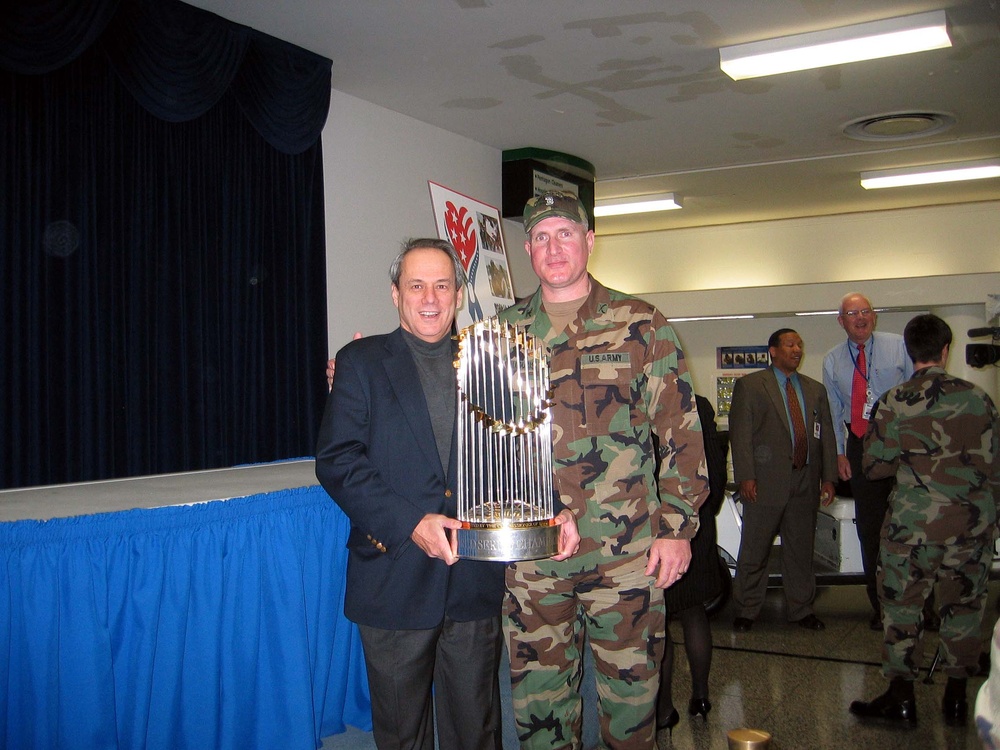 Army Colonel Celebrates Red Sox World Series Victory at the Pentagon