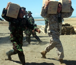 U.S. and Indonesian Forces Collaborate to Deliver Earthquake Relief Supplies