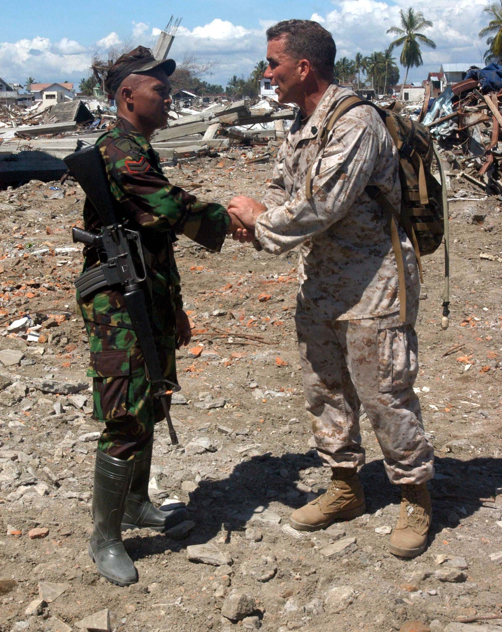 U.S. and Indonesian Forces Collaborate to Aid Tsunami Victims in Meulaboh