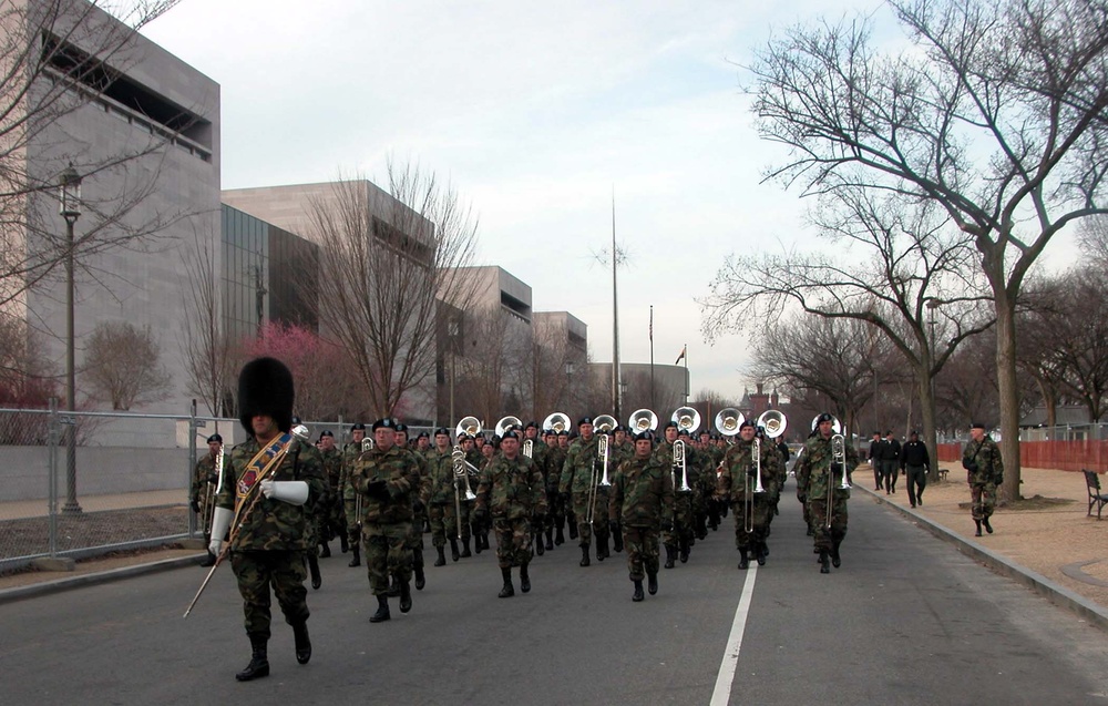 Army Band Leads Inaugural Parade Rehearsal
