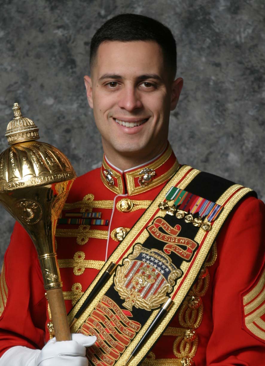 Marine Band Drum Major Served on Iraq Battlefields