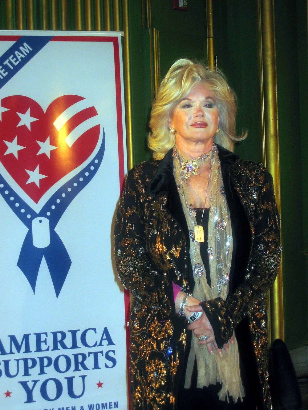 Connie Stevens Honors U.S. Troops at Inaugural Ball