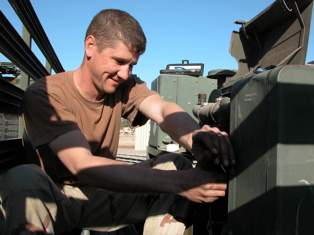Louisiana National Guard Airman Maintains Generator