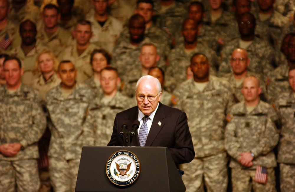 Cheney Praises Troops at Fort Drum