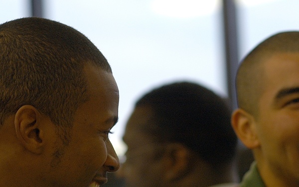 Darius White, Maryland Rep. Wynn's Case Manager, Visits Fort Knox Trainees