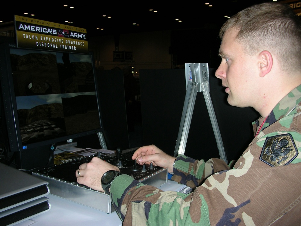 Army Sgt. Trains on Explosive Ordnance Disposal Robot