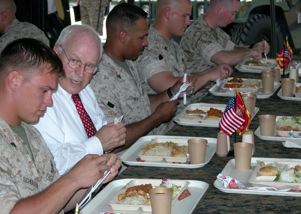 Cheney Visits Ohio-Based Marine Reserve Unit Returning from Iraq