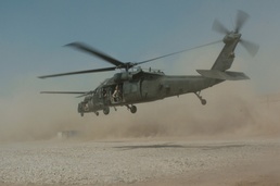 Black Hawk Helicopter Carries Soldiers on Counter-Terrorism Mission