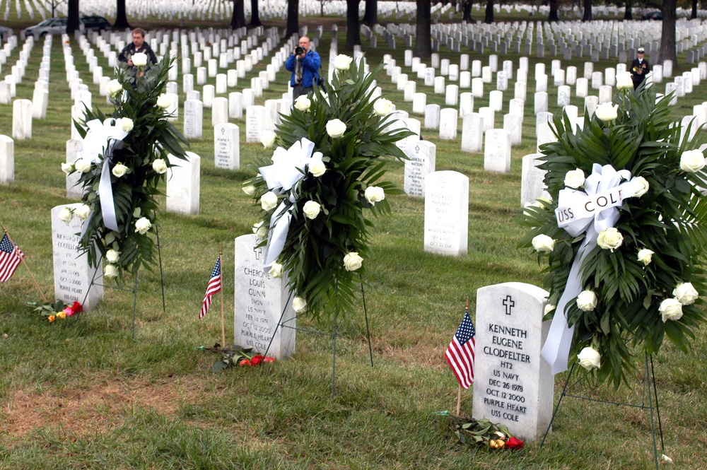 Three USS Cole Sailors Laid to Rest at Arlington National Cemetery
