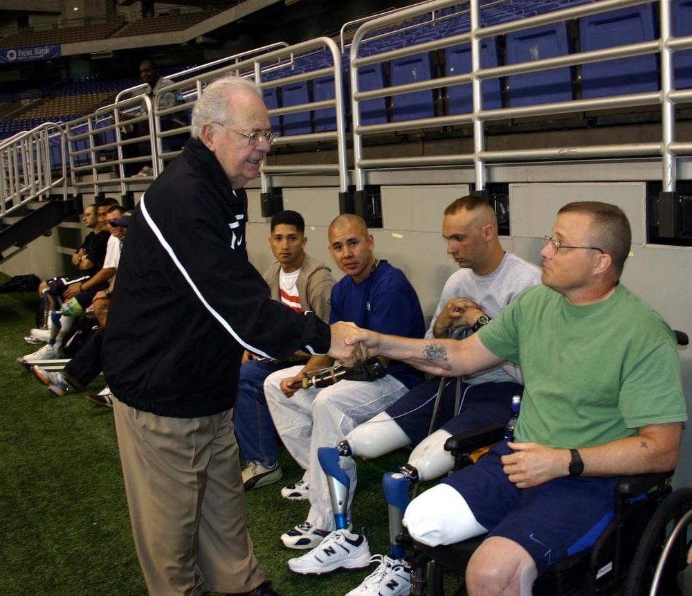 Saints Owner Honors Army Veteran at Practice