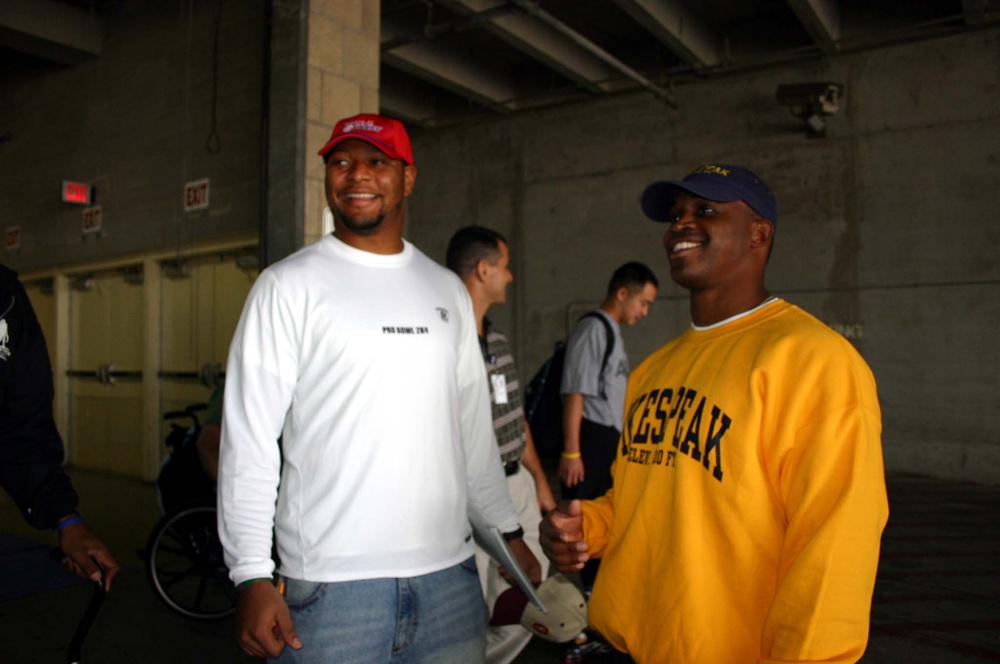 High School Rivals Reunite: Sgt. Kortney Clemons and Saints' Deuce McAllister Reminisce