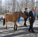 Rumsfeld Rides Horse Named Montana in Mongolia