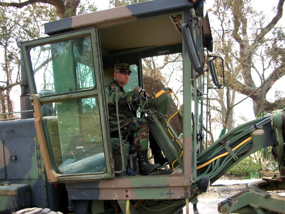 Alabama National Guard Clears Streets in Pascagoula After Storm