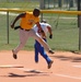 Army First Baseman Dexter Avery Tags Out Air Force's Christopher Markey in Armed Forces Softball Championship