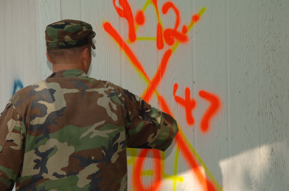 National Guard Soldier Marks Homes After Katrina