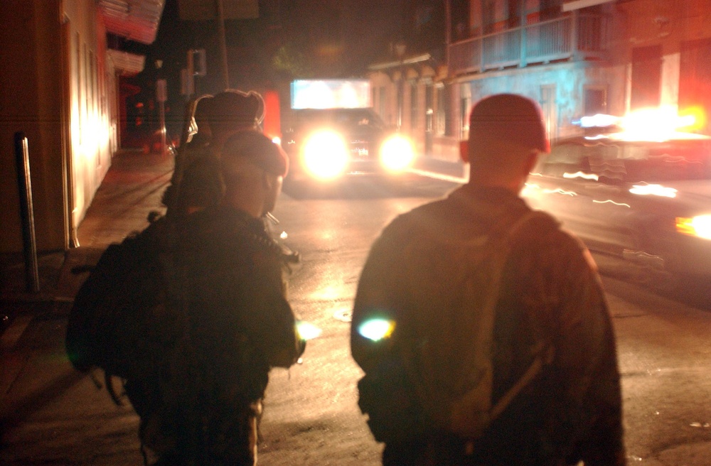 Paratroopers Patrol New Orleans' French Quarter After Katrina