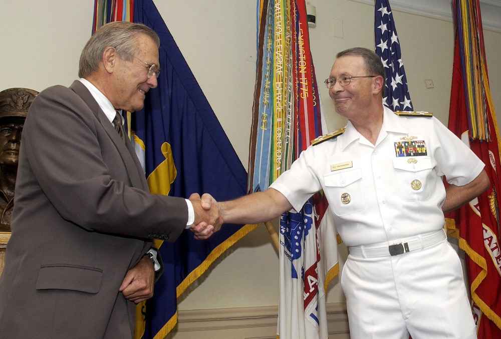Rumsfeld Congratulates New Vice Chairman of Joint Chiefs