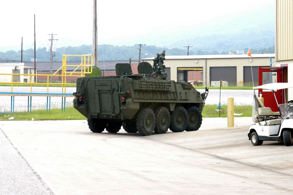 Stryker Armored Vehicle Readied for Shipment to Fort Lewis