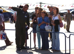 U.S. Air Force Crew Chief Engages Visitors at Moscow Air Show