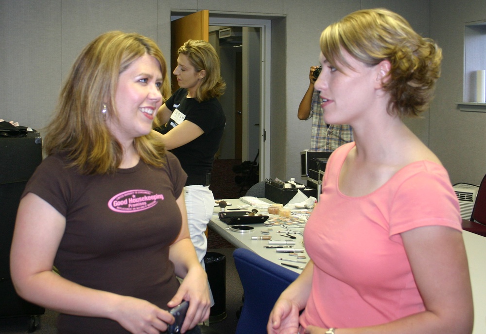 Beauty Editor Preps Military Officer for Photo Shoot