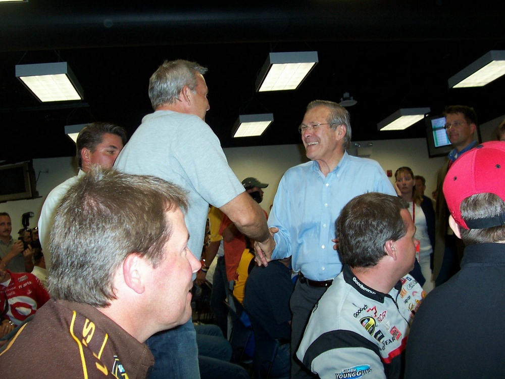 Rumsfeld Serves as Grand Marshal at Pepsi 400