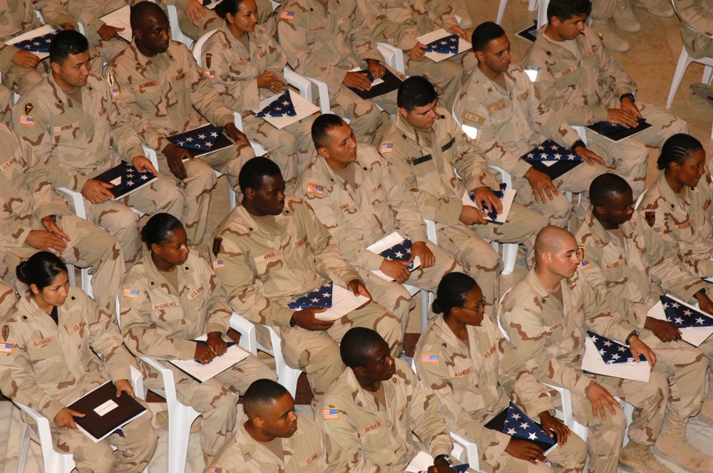 143 U.S. Military Members Become Citizens at Iraq Naturalization Ceremony