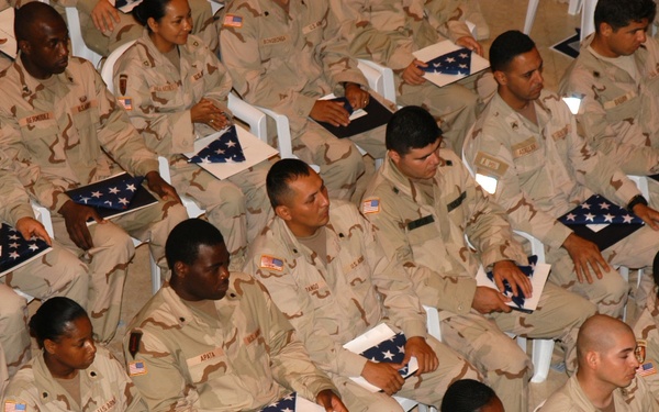 143 U.S. Military Members Become Citizens at Iraq Naturalization Ceremony