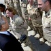 Rumsfeld Visits U.S. Airmen at Kyrgyzstan Air Base