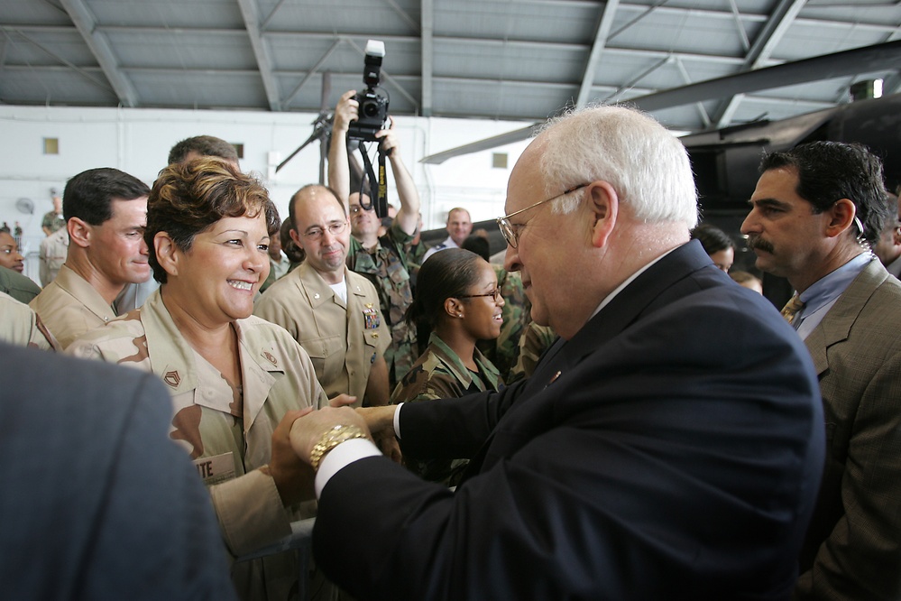 Cheney Visits Troops at MacDill Air Force Base