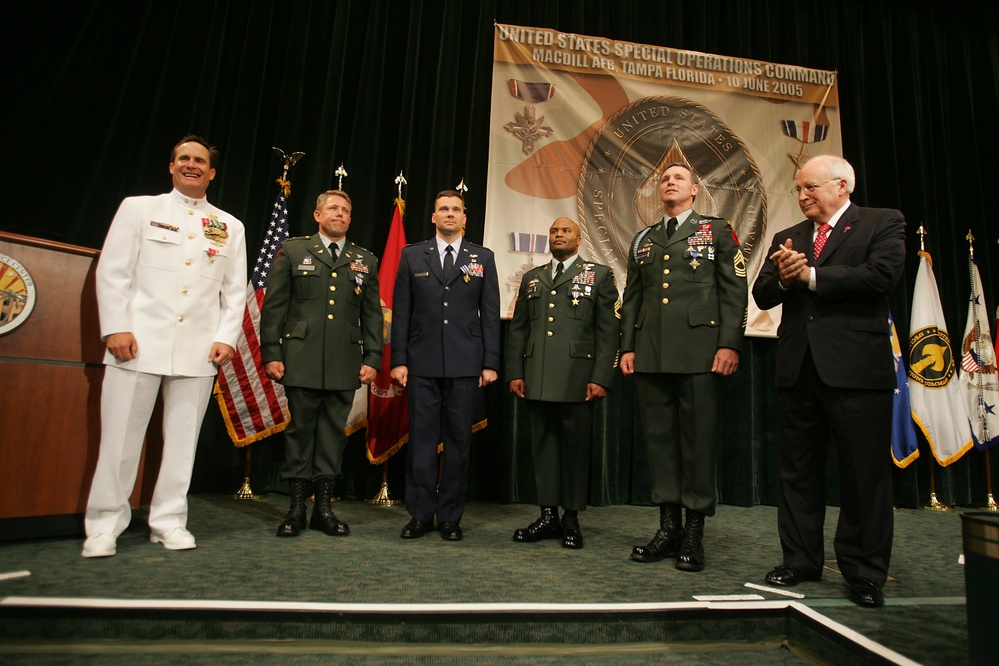 Cheney Honors Military Heroes at MacDill Air Force Base