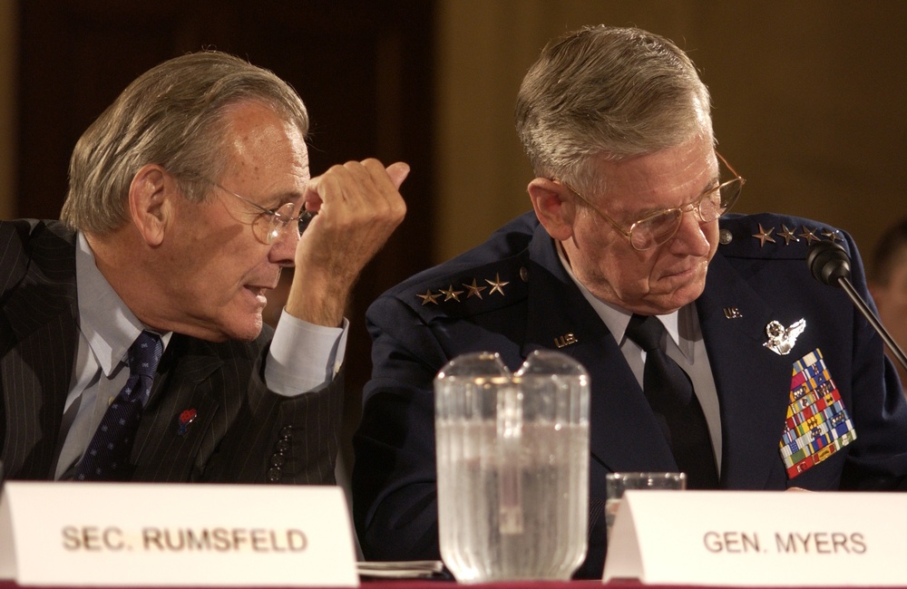 Rumsfeld and Myers Testify on Iraq Strategy at Senate Hearing