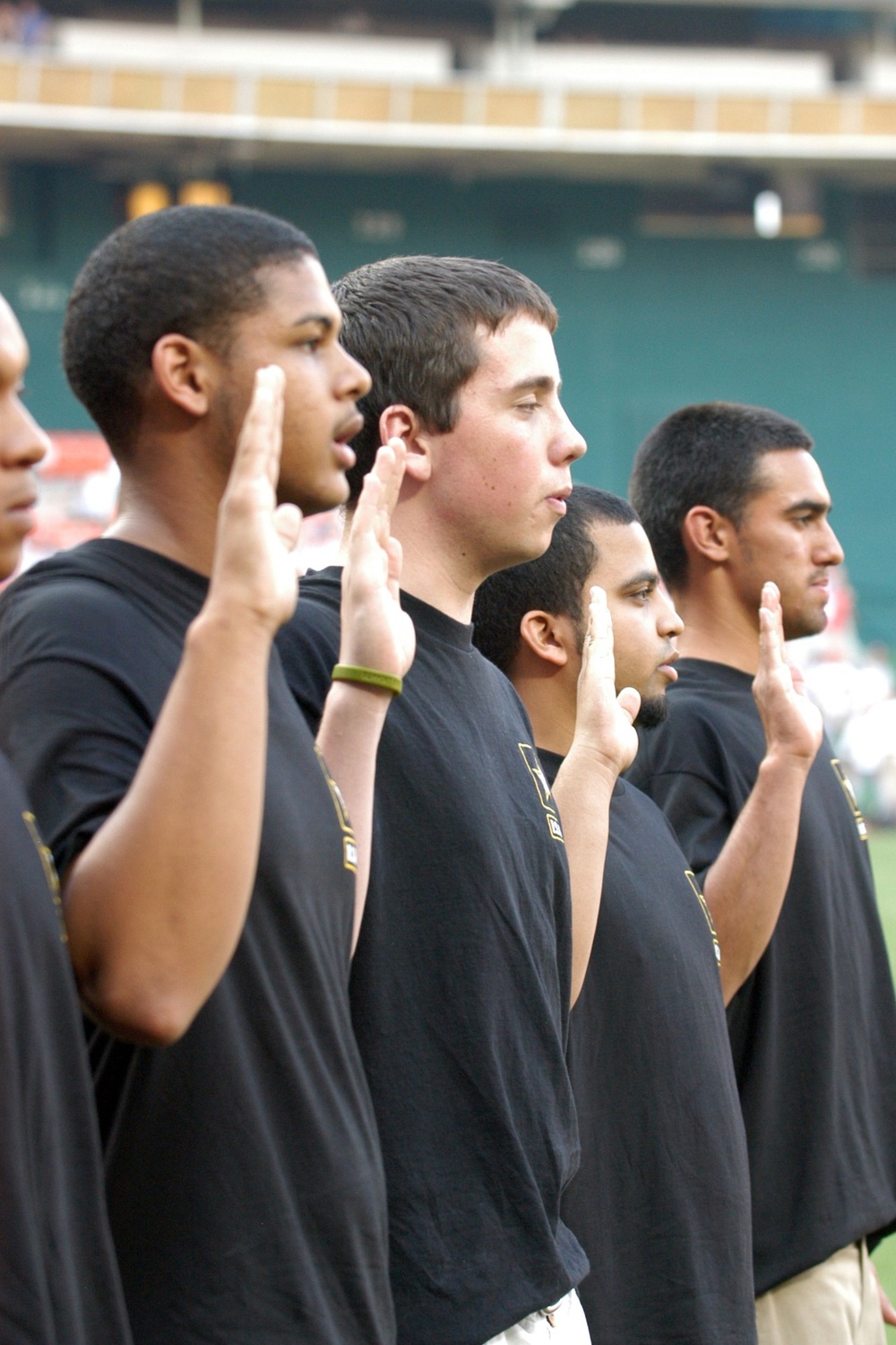 Army Gains 10 New Recruits at RFK Stadium Ceremony