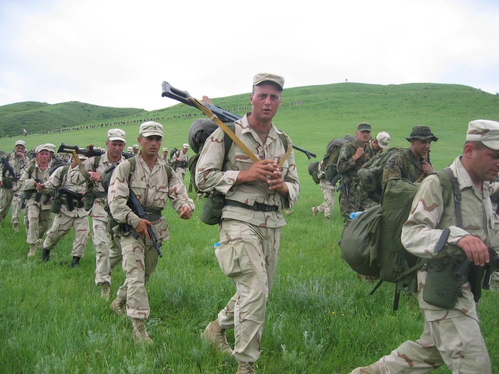 Georgian and U.S. Troops Train Together Ahead of Iraq Deployment
