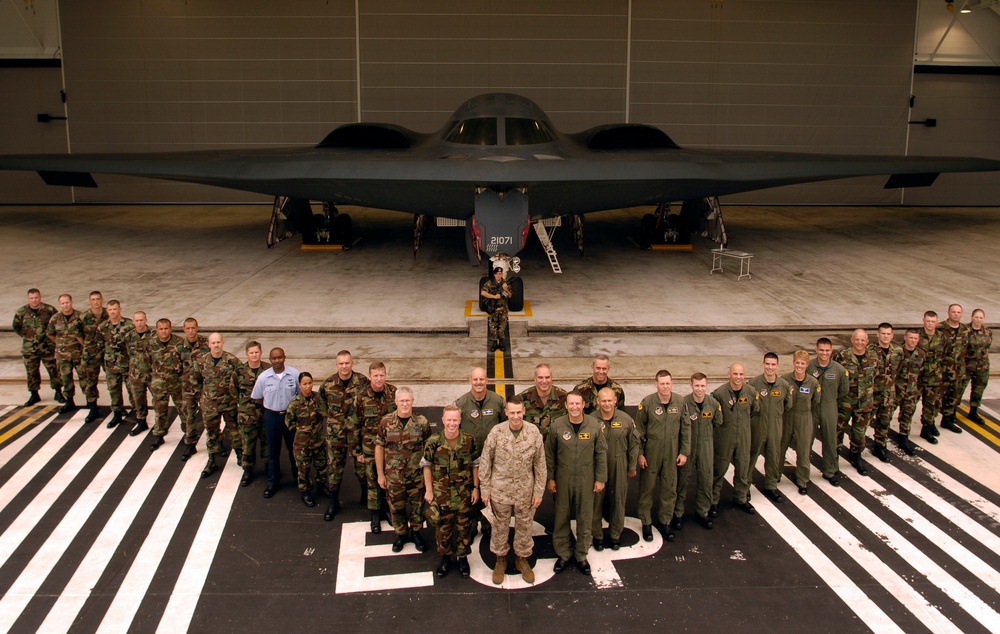 Top U.S. Military Leader Visits B-2 Stealth Bomber Squadron in Guam