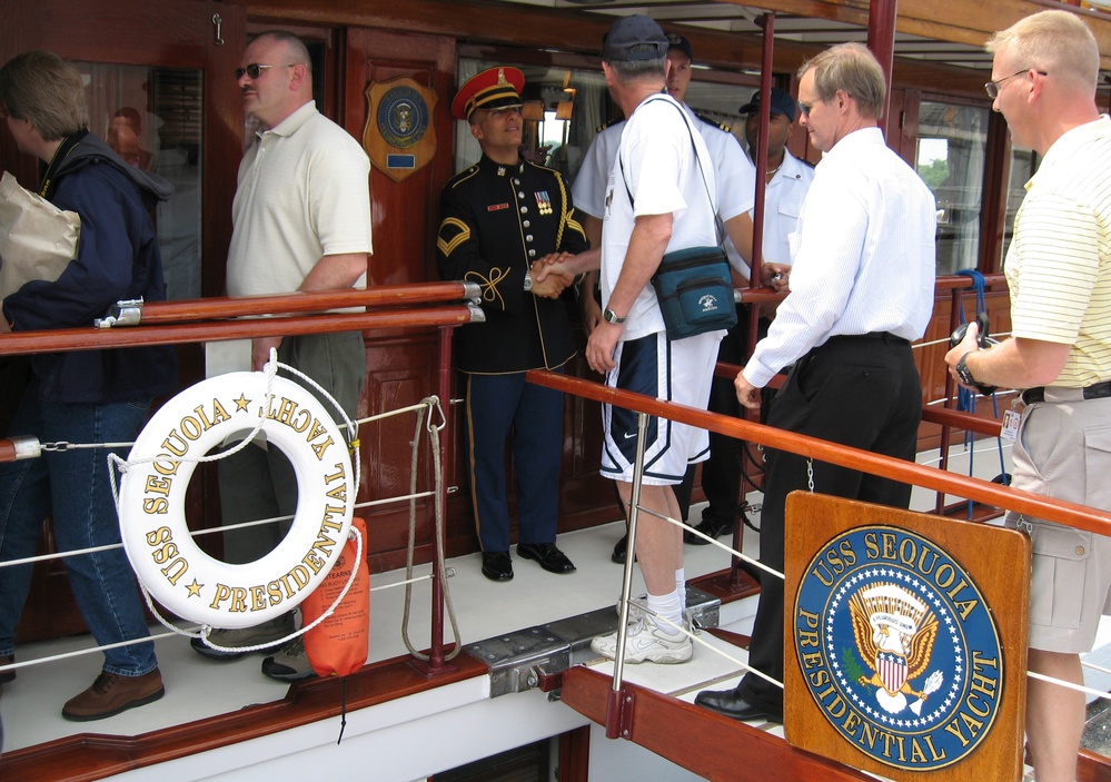 Wounded Troops and Families Welcomed Aboard USS Sequoia