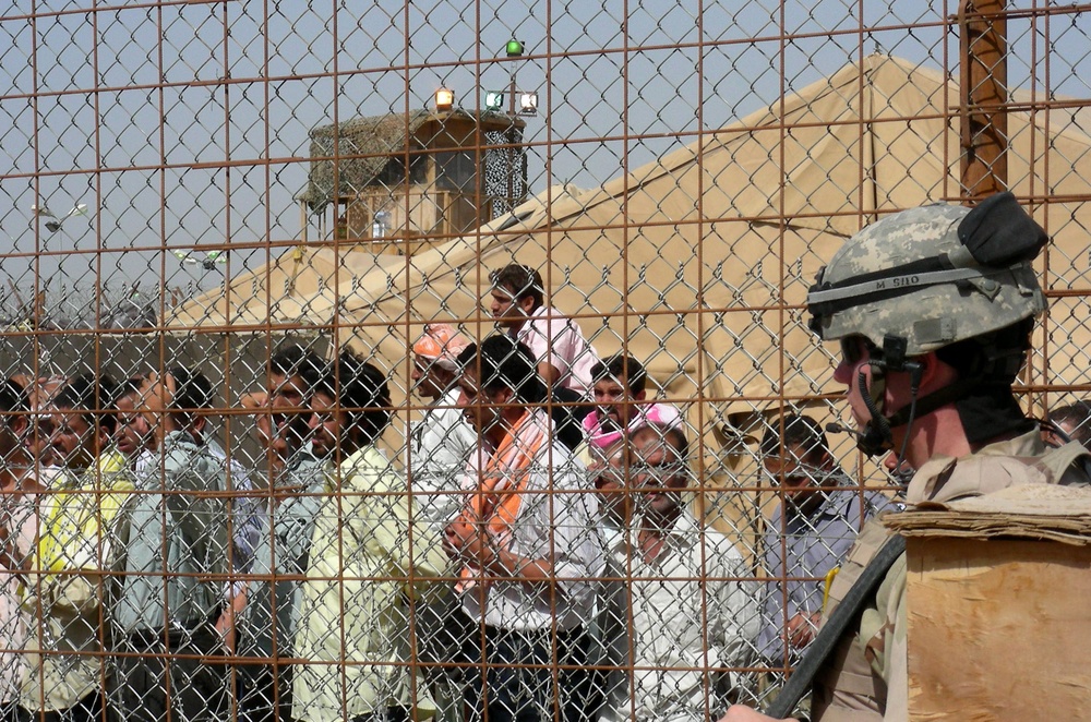 Military Police Oversee Release of Detainees at Abu Ghraib
