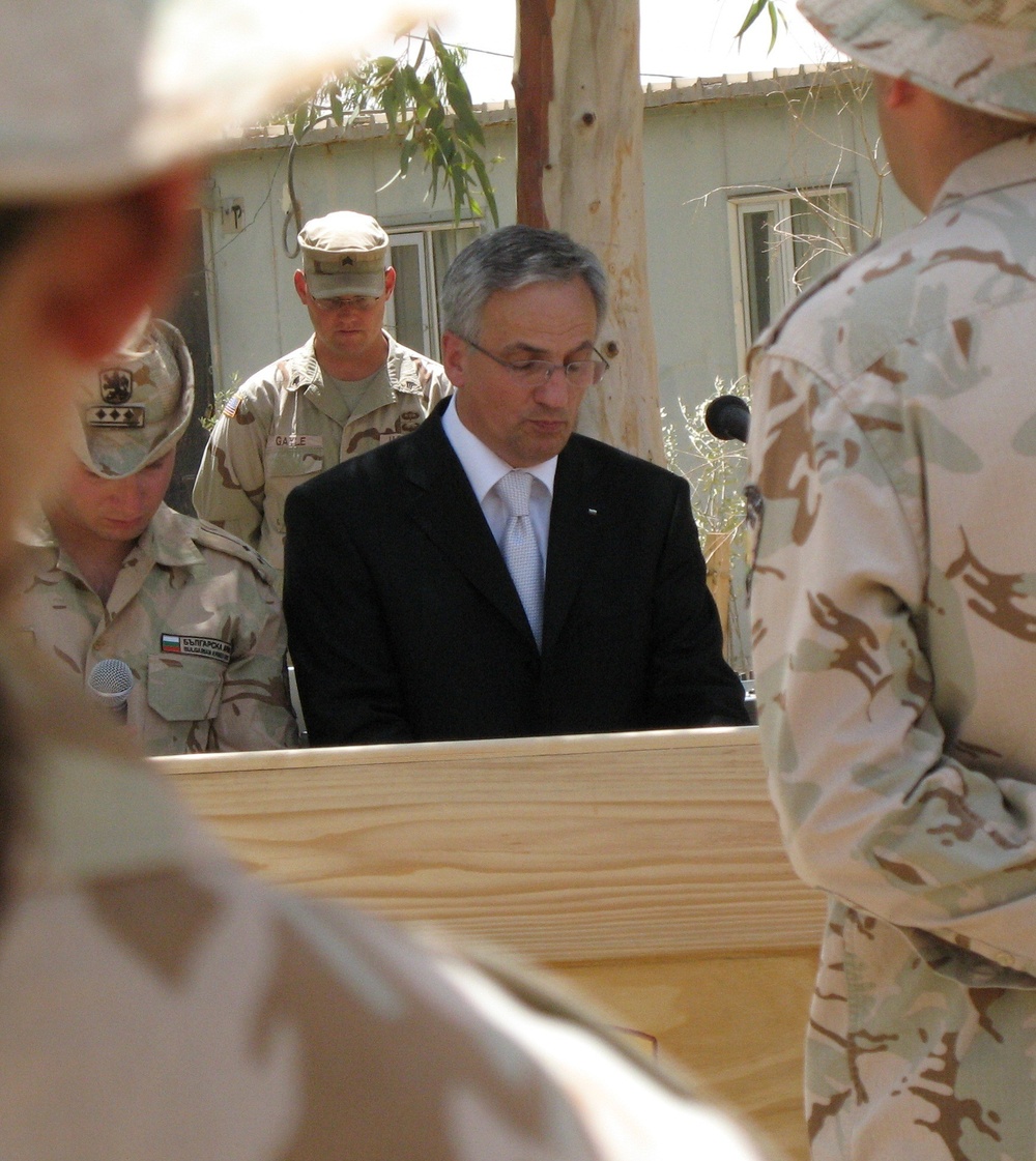 Bulgarian Ambassador Attends Ceremony for Bulgarian Security Forces in Iraq