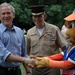 Bush, Pace Share Lighthearted Moment with Little League Mascot