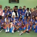 U.S. and Kuwaiti Basketball Teams Pose for Photo After Exhibition Match