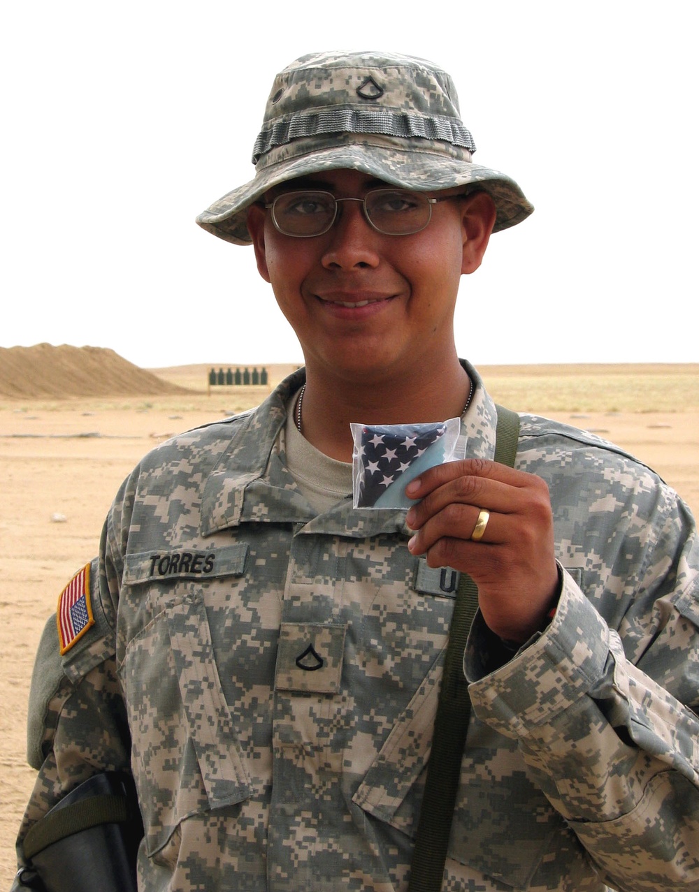 Soldier Finds Inspiration in Flag from Home