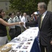Rumsfeld Meets &quot;Operation Iraqi Children&quot; Volunteer at Pentagon Concert