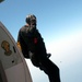 Golden Knights Paratrooper Salutes After Jump at Air Show