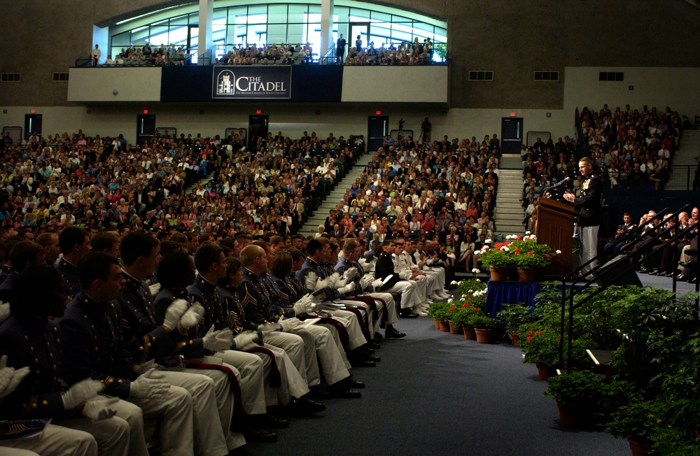 Pace Addresses Citadel Graduates, One-Third Become Officers