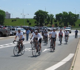 Cyclists Arrive at Pentagon to Honor 9/11 Victims